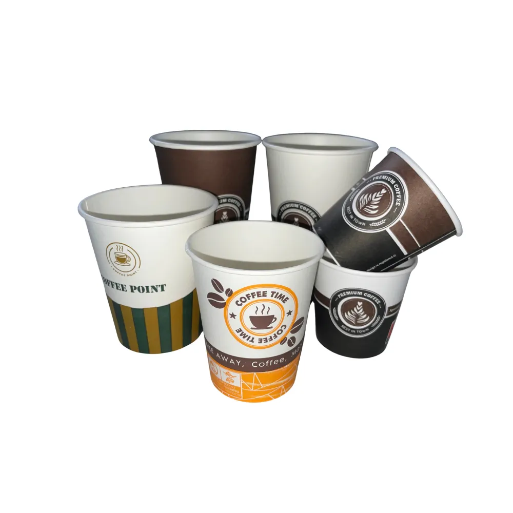 Fenntartható csomagolások - Smart Fella's Packaging 35 7 oz 180 ml mintás papírpohár, 4 oz 120 ml mintás papírpohár, 8 oz 240 ml mintás papírpohár, 12 oz 360 ml mintás papírpohár