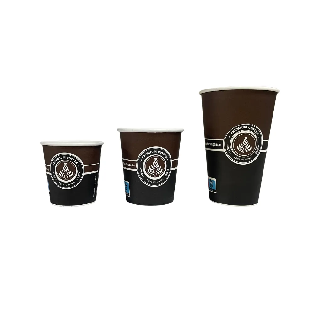Fenntartható csomagolások - Smart Fella's Packaging 26 7 oz 180 ml mintás papírpohár, 4 oz 120 ml mintás papírpohár, 12 oz 360 ml mintás papírpohár